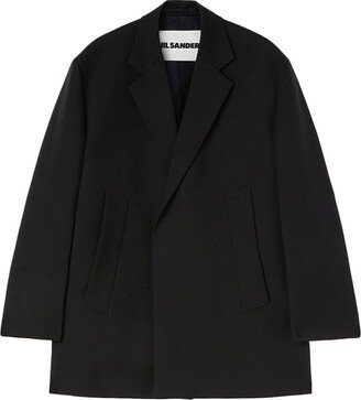 Open-Front Wool Blazer-AA