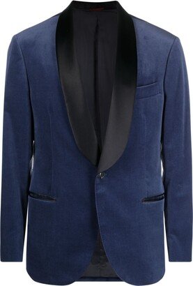 Shawl-Lapel Velvet Blazer