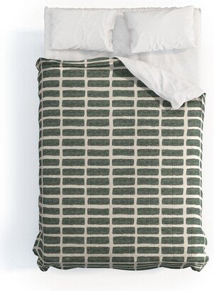 Little Arrow Design Co Block Print Tile Olive Made To Order Full Comforter Set