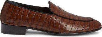 Rudolph crocodile-effect leather loafers