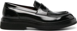 High-Shine Leather Loafers