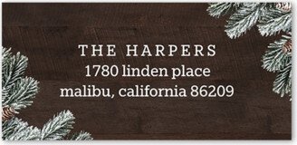 Address Labels: Frosted Pine Address Label, Brown, Address Label, Matte