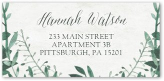 Address Labels: Organic Greenery Address Label, Beige, Address Label, Matte