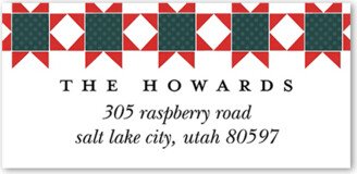 Address Labels: Modern Festive Pattern Address Label, Red, Address Label, Matte