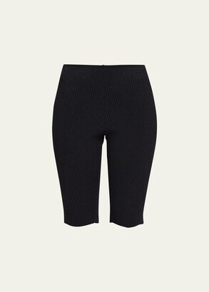 Ribbed Knit Bike Shorts