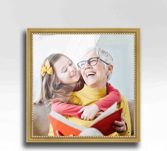 CustomPictureFrames.com 32x32 Frame Gold Real Wood Picture Frame Width 0.75 inches | Interior