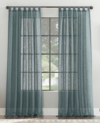 Tansy Burlap Weave Tab Top Curtain Panel, 50x 96