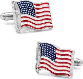 Waving American Flag Cufflinks