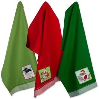 Assorted Holiday Pup Embellished Dishtowel Set