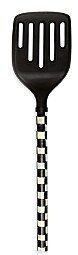 Mackenzie-Childs Black Courtly Check Slotted Turner