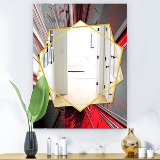Designart 'Fractal Deep Into Middle' Modern Mirror - Frameless Contemporary Printed Wall Mirror