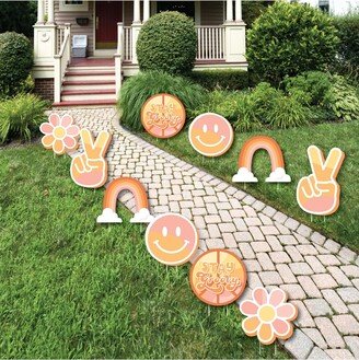 Big Dot Of Happiness Stay Groovy Lawn Decorations Outdoor Boho Hippie Party Yard Decorations 10 Piece