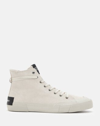 Dumont Suede High Top Sneakers - Chalk White