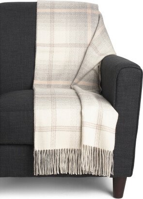 Plaid Lightweight Alpaca Wool Throw