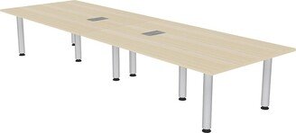 Skutchi Designs, Inc. 12 Person Rectangular Conference Table Power And Data Units Post Legs