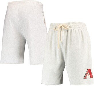 Men's Concepts Sport Oatmeal Arizona Diamondbacks Mainstream Terry Tri-Blend Shorts