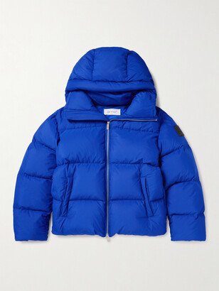Logo-Appliquéd Quilted Shell Hooded Down Jacket