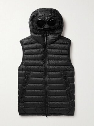 Quilted Shell Hooded Down Gilet-AA