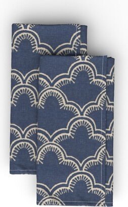 Cloth Napkins: Tangier Cloth Napkin, Longleaf Sateen Grand, Blue