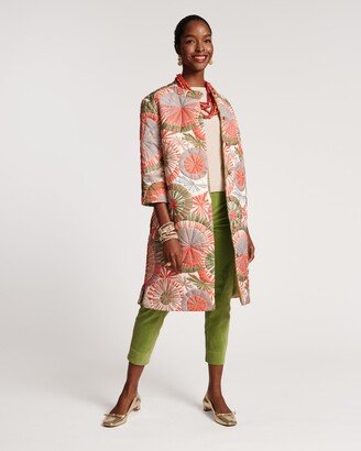 Park Quilted Coat Starburst Print