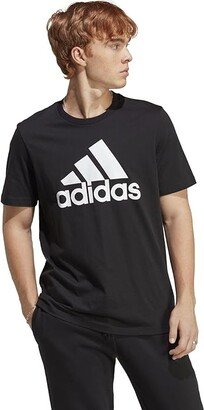 Essentials Single Jersey Big Logo T-Shirt (Black/White) Men's Clothing