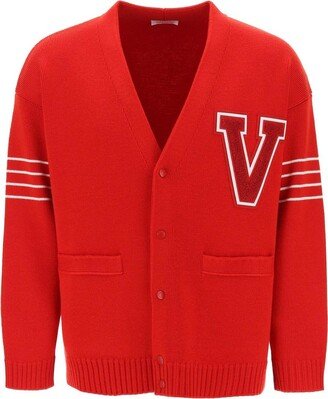 VLogo Patch Knitted Cardigan