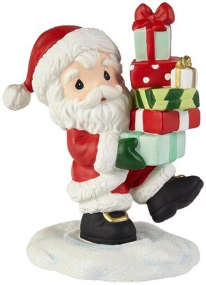 221011 Loaded Up with Christmas Cheer Annual Santa Bisque Porcelain Figurine