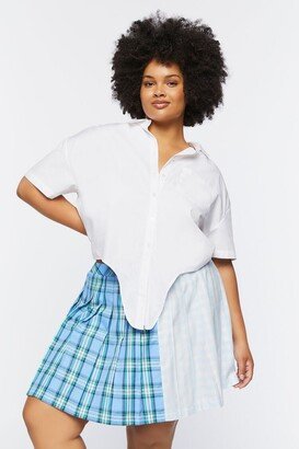 Plus Size Reworked Plaid Mini Skirt