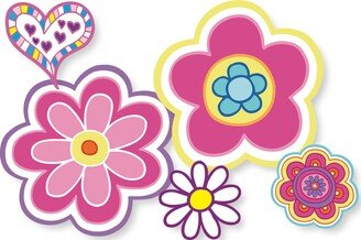 Hippie Flower Power Magnets in Pink