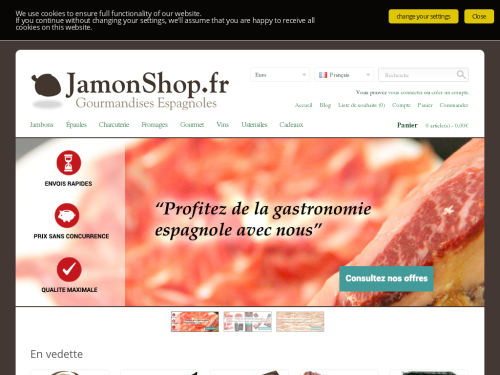 JamonShop.fr Promo Codes & Coupons