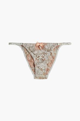 Lorelli metallic corded lace low-rise briefs