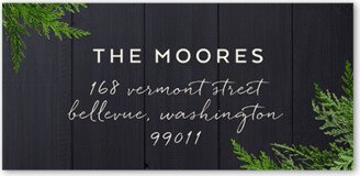 Address Labels: Handwritten Wreath Address Label, Black, Address Label, Matte