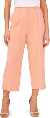 Pleated Crop Wide Leg Trousers