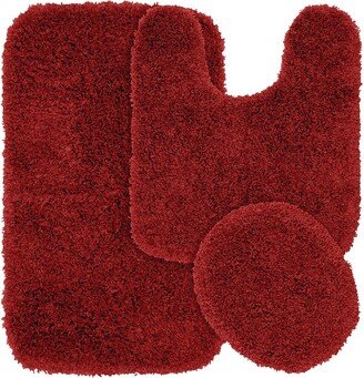 3pc Jazz Shaggy Washable Nylon Bath Rug Set - Garland