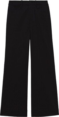 High-Waisted Cropped Trousers-AQ