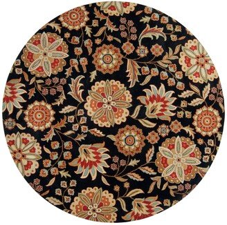 Athena Ath-5017 Black 8' Round Area Rug