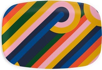 Serving Platters: Modernist Loop - Multi Serving Platter, Multicolor