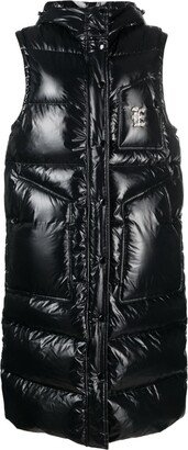 Logo-Embroidered Hooded Padded Gilet