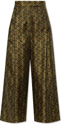 High Waist Cropped Trousers-AE