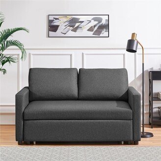 Convertible Sofa Bed Trundle Loveseat Pull-out Trundle Bed