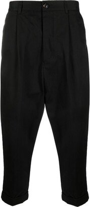 Drop-Crotch Cropped Trousers-AB