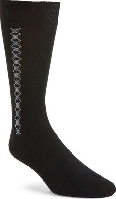 Argyle Stripe Cotton Dress Socks