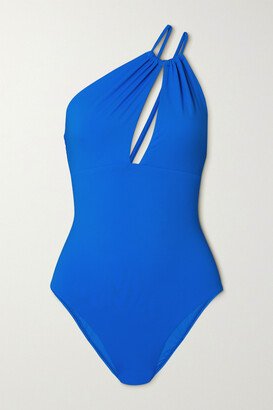 Net Sustain Kyra Cutout One-shoulder Swimsuit - Blue