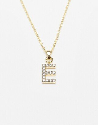 premium chain and diamante E initial charm