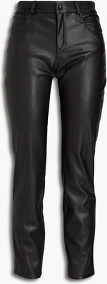 Faux leather slim-leg pants