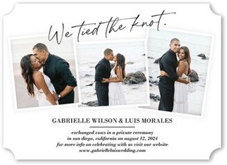 Wedding Announcements: Knot Now Wedding Announcement, White, 5X7, Matte, Signature Smooth Cardstock, Ticket