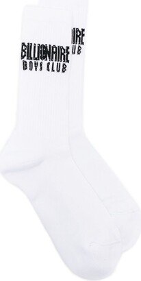 Logo-Intarsia Knitted Socks-AB