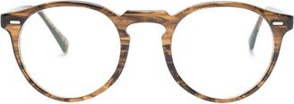 Patterned Round-Frame Glasses