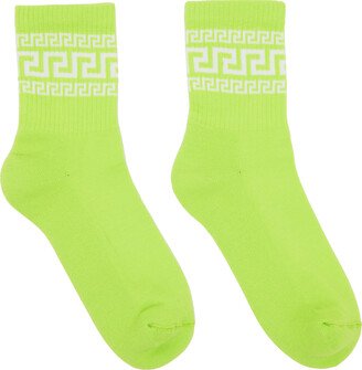 Green Greca Athletic Socks