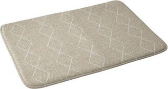 Little Arrow Design Co Geometric Boho Diamonds Memory Foam Bath Mat Brown